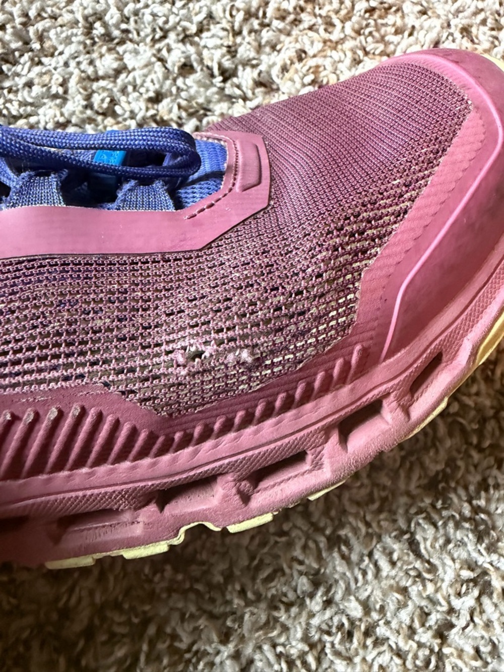 ⚡️On Running Men's CloudUltra Sneaker - Burgundy with Purple and Lime Accents - Picture 7 of 8